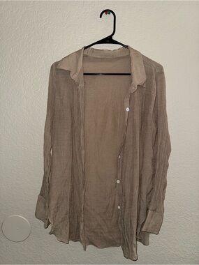 SHEIN Taupe Lightweight Shirt